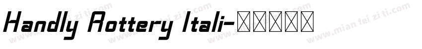 Handly Rottery Itali字体转换